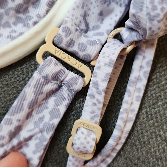 New Acacia Swimwear Manhattan Bikini Top Lilac Snake Bralette Bra underwire XL - Picture 10 of 10